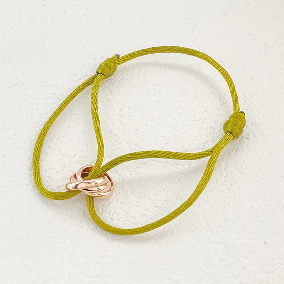 Copper Simple Style Knitting Solid Color Bracelets