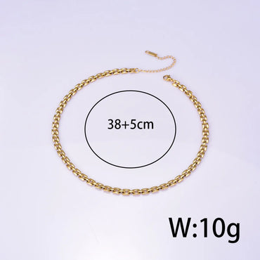 Titanium Steel Simple Style Solid Color Necklace