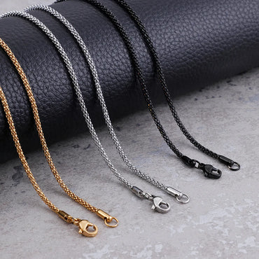 Titanium Steel Simple Style Solid Color Plating Necklace