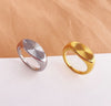 Wholesale Jewelry Simple Style Solid Color 304 Stainless Steel Titanium Steel 18K Gold Plated Rings