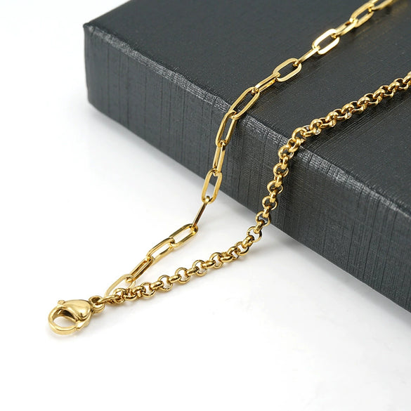 316L Stainless Steel Simple Versatile Double Layer Bracelet And Semi Finished Jewelry Chain