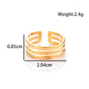 Titanium Steel Simple Versatile Hollow Pattern Ring And Adjustable Bracelet With Electroplating