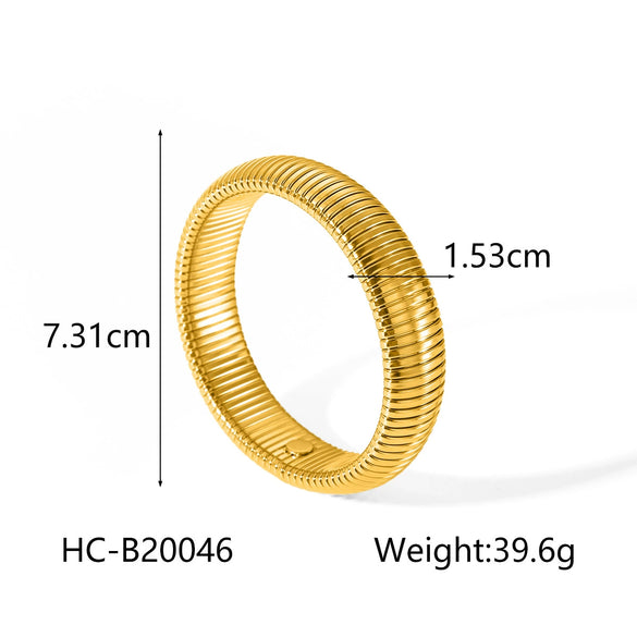 Titanium Steel Singlelayer Elastic Snake Chain Bracelet Geometric Diamond Style