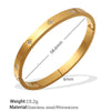 316L Stainless Steel Sixpointed Star Buckle Bracelet 18K Goldplated With Zircon