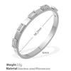 316L Stainless Steel Sixpointed Star Buckle Bracelet 18K Goldplated With Zircon
