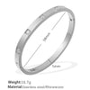 316L Stainless Steel Sixpointed Star Buckle Bracelet 18K Goldplated With Zircon