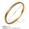 316L Stainless Steel Sixpointed Star Buckle Bracelet 18K Goldplated With Zircon