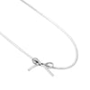 Titanium Steel Snake Bone Chain Bow Necklace Gold Plated