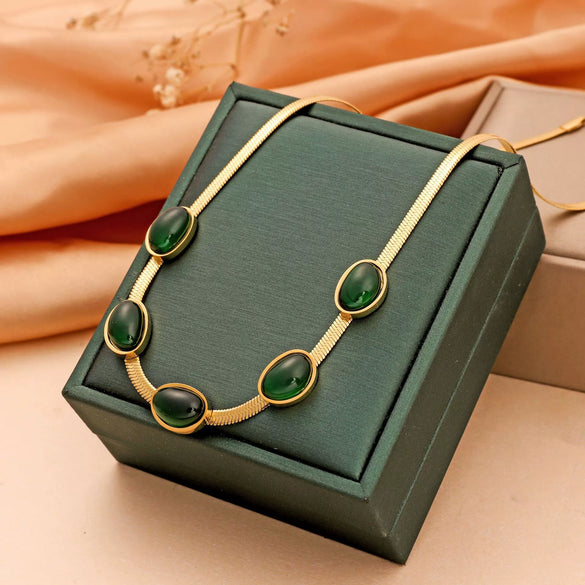 Titanium Steel Snake Bone Chain Necklace For Women Electroplated Simple Fashion
