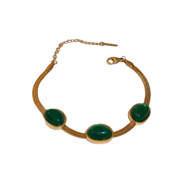 Titanium Steel Snake Bone Chain Necklace For Women Electroplated Simple Fashion