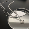 Titanium Steel Snake Bone Chain Necklace With Geometry Pendant For Women Real Gold Plating