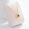 Titanium Steel Snake Bone Pendant Necklace With Drop Shape Pattern Rose Gold Electroplated Simple Cartoon Style