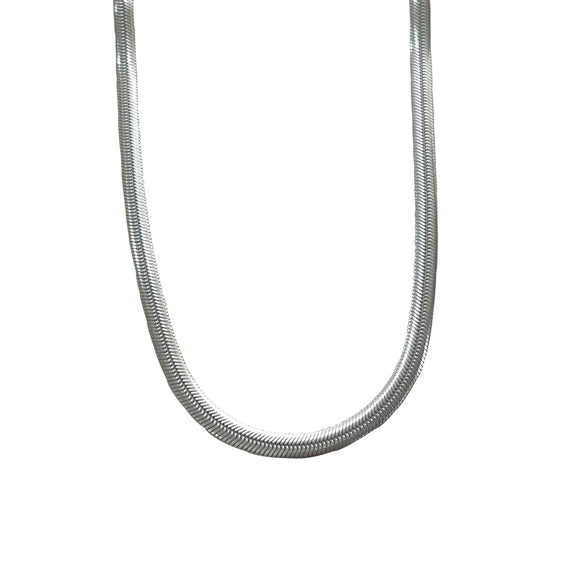 Titanium Steel Snake Bone U Shaped Necklace Polished Unisex Fashion Design