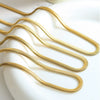 Titanium Steel Snake Bone Ushaped Necklace Electroplated Minimalist Style