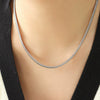 Titanium Steel Snake Bone Ushaped Necklace Electroplated Minimalist Style