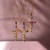 Titanium Steel Snake Pendant Necklace With Geometric Pattern Retro Style Electroplated
