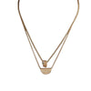 Titanium Steel Snake Pendant Necklace With Geometric Pattern Retro Style Electroplated