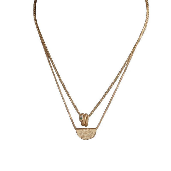 Titanium Steel Snake Pendant Necklace With Geometric Pattern Retro Style Electroplated