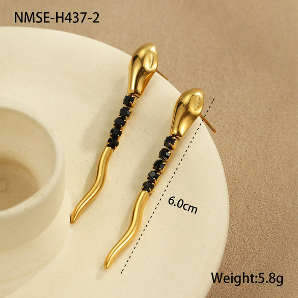 Titanium Steel Snakeshaped Jewelry With Constellation And Zodiac Patterns Electroplated For Women