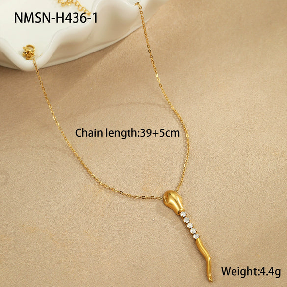 Titanium Steel Snakeshaped Jewelry With Constellation And Zodiac Patterns Electroplated For Women