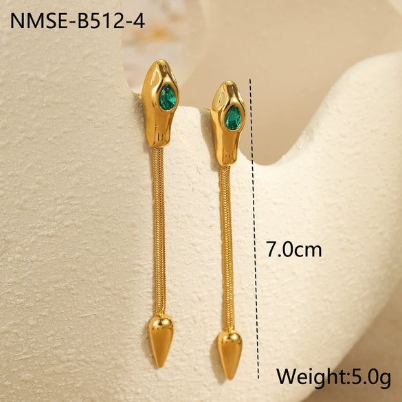 Titanium Steel Snakeshaped Jewelry With Constellation And Zodiac Patterns Electroplated For Women