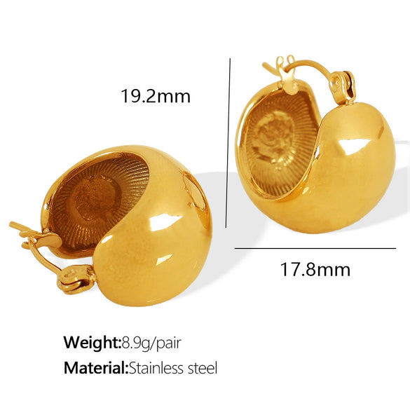 316L Stainless Steel Spherical Fashion Retro Geometric Electroplated Women's Earrings