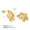 316L Stainless Steel Spider Web Fivepointed Star Earrings Electroplated Stylish Cold Style