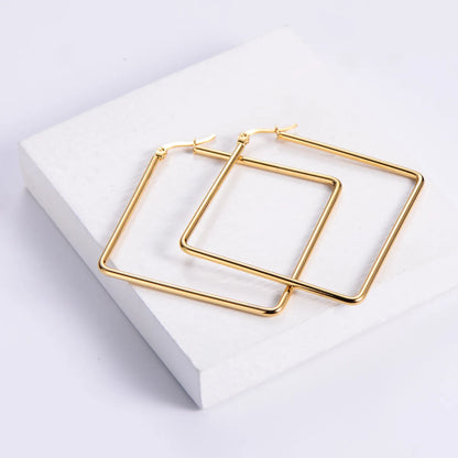 Simple Style Crown Plating Stainless Steel No Inlaid 18K Gold Plated Earrings