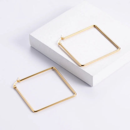 Simple Style Crown Plating Stainless Steel No Inlaid 18K Gold Plated Earrings