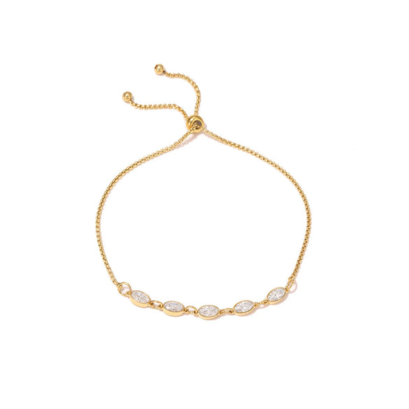 Titanium Steel Stacked Bracelet Geometric Inlaid Zircon Electroplated Light Luxury Women's Jewelry