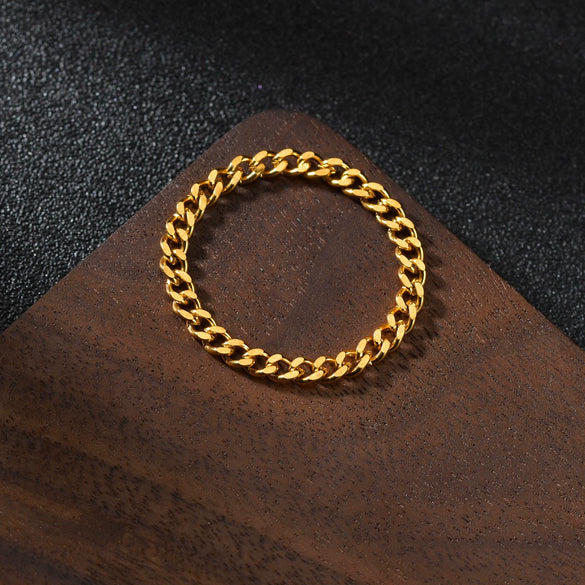 Titanium Steel Stacked Jewelry Geometric Style Electroplated For Women