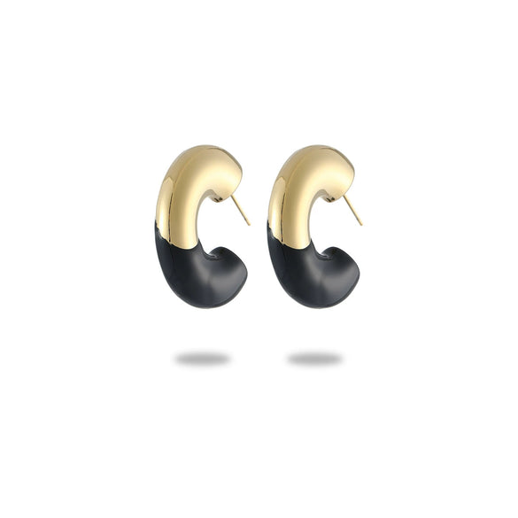 Titanium Steel Stainless Steel C Shape Electroplated Fashion Light Luxury Women's Earrings