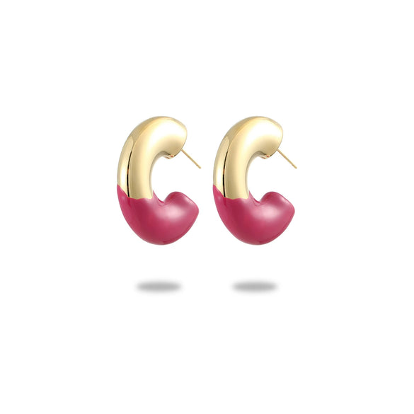 Titanium Steel Stainless Steel C Shape Electroplated Fashion Light Luxury Women's Earrings