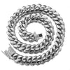 Titanium Steel Stainless Steel Cuban Chain Hiphop Geometric Microinlaid White Diamond Clasp Encrypted Necklace With Polishing And Electroplating For Men