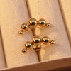 Titanium Steel Stainless Steel Geometric Round Ball Electroplated Earrings