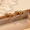 Titanium Steel Stainless Steel Geometric Round Ball Electroplated Earrings