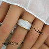 Titanium Steel Stainless Steel Geometric Round Ring With Black And White Enamel Real Gold Plating Retro Opening Nonfading Oil Dripping For Women