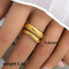Titanium Steel Stainless Steel Geometric Round Ring With Black And White Enamel Real Gold Plating Retro Opening Nonfading Oil Dripping For Women