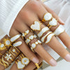 Titanium Steel Stainless Steel Geometric Round Ring With Black And White Enamel Real Gold Plating Retro Opening Nonfading Oil Dripping For Women