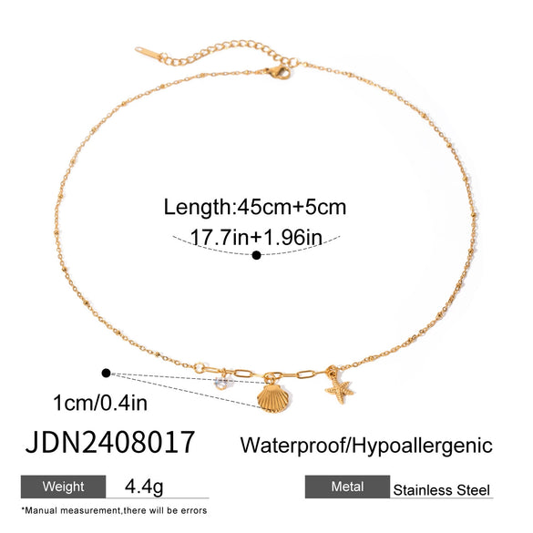 Titanium Steel Stainless Steel Geometric Style Women's Necklace With Electroplating Process