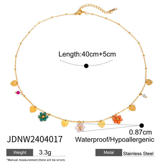 Titanium Steel Stainless Steel Geometric Style Women's Necklace With Electroplating Process