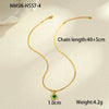 Titanium Steel Stainless Steel Geometric Zircon Pendant Necklace 18K Gold Plated Women's Fashion Minimalist Neck Accessory