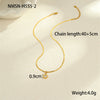 Titanium Steel Stainless Steel Geometric Zircon Pendant Necklace 18K Gold Plated Women's Fashion Minimalist Neck Accessory