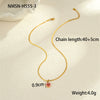 Titanium Steel Stainless Steel Geometric Zircon Pendant Necklace 18K Gold Plated Women's Fashion Minimalist Neck Accessory