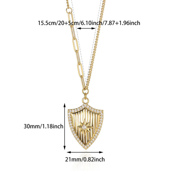 Titanium Steel Stainless Steel Heart Shaped Necklace With Zircon Insect Geometric Pattern And Diamond Design