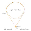 Titanium Steel Stainless Steel Imitation Pearl Love Heartshaped Jewelry Set With Pearls And Vacuum Plated Featuring Love Water Drop And Bell Patterns