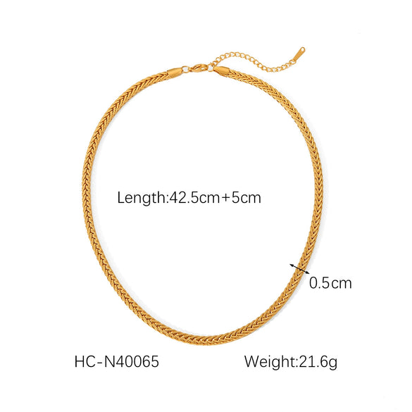 Titanium Steel Stainless Steel Women's Geometric Clavicle Chain Bracelet Necklace Electroplated