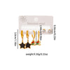 Titanium Steel Star Elephant Earrings With Electroplating