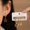 Titanium Steel Star Elephant Earrings With Electroplating