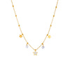 Titanium Steel Star Love Water Drops Bell Necklace Bracelet Earrings Jewelry Set
